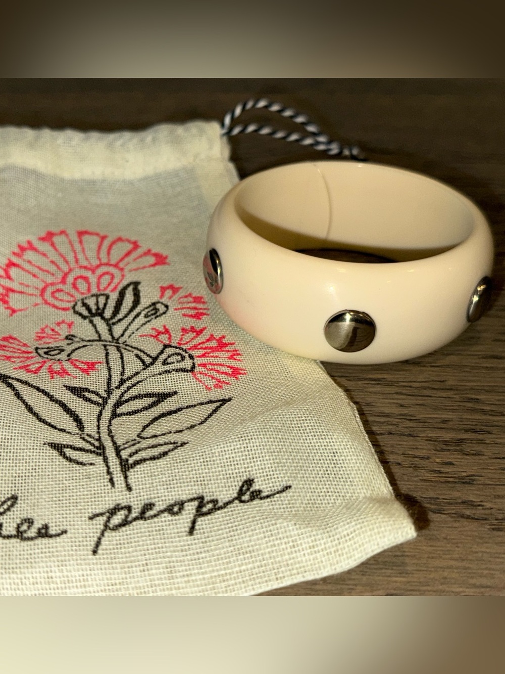 NWT Free People September Fields studded ivory bangle
